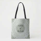 Mandala Lace Moeder van de bruiddwergzirl Tote Bag (Voorkant)