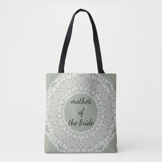 Mandala Lace Moeder van de bruiddwergzirl Tote Bag (Voorkant)