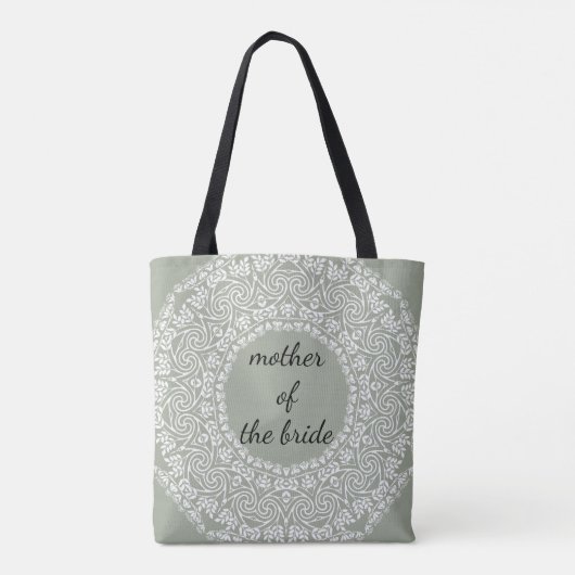 Mandala Lace Moeder van de bruiddwergzirl Tote Bag (Achterkant)