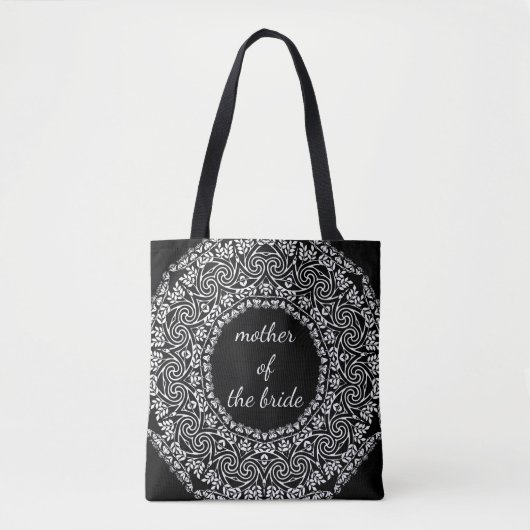 Mandala Lace Moeder van de bruiddwergzirl Tote Bag (Voorkant)