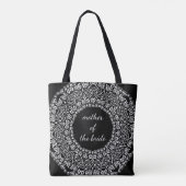 Mandala Lace Moeder van de bruiddwergzirl Tote Bag (Achterkant)