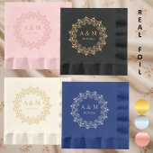 Mandala Lace Monogram bruiloft aanpassen Folie Servetten