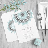 Mandala Lace Rev Wedding Lt. Blue ID968 Kaart