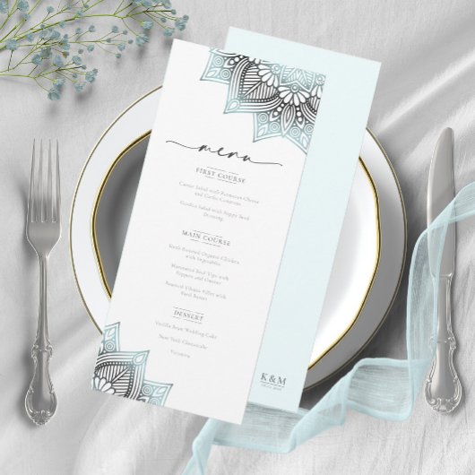 Mandala Lace Rev Wedding Lt. Blue V2 ID968 Menu