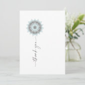 Mandala Lace Wedding Dank je. Blauwe ID968 Bedankkaart (Staand voorkant)