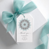 Mandala Lace Wedding Dank je. Blauwe ID968 Cadeaulabel