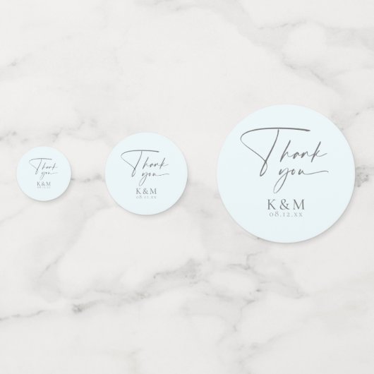 Mandala Lace Wedding Dank je. Blauwe ID968 Confetti (Achterkanten)