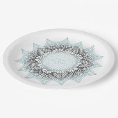 Mandala Lace Wedding Lt. Blue ID968 Papieren Bordje (Gekanteld)