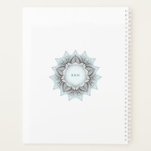 Mandala Lace Wedding Lt. Blue ID968 Planner (Achterkant)