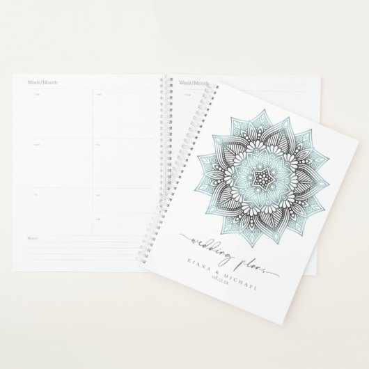Mandala Lace Wedding Lt. Blue ID968 Planner (Display)