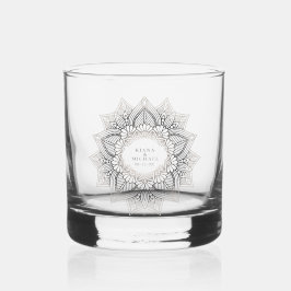 Mandala Lace Wedding Neutrals ID478 Whisky Glas