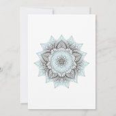Mandala Lace Wedding Vrijgezellenfeest Lt. Blue ID Kaart (Achterkant)