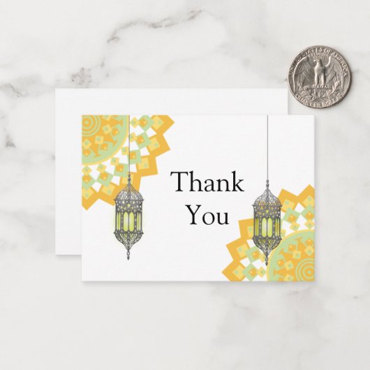 Mandala Lamp - Hartelijk dank Notitiekaartje (Voorkant / Achterkant in situ)
