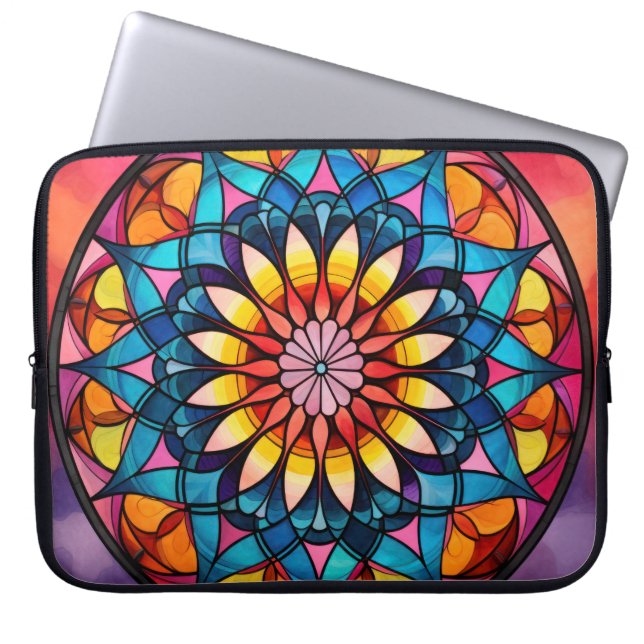 Mandala laptophoes laptop sleeve (Voorkant)