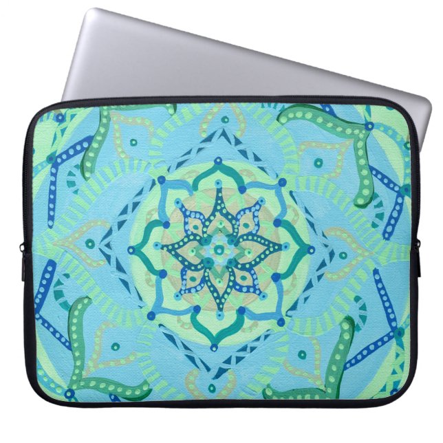 Mandala laptophoes laptop sleeve (Voorkant)