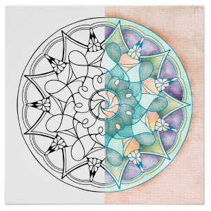 Mandala Large Adult Coloring Poster