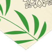 Mandala Leaves: Nature's Harmony Table Runner Korte Tafelloper (Hoek)