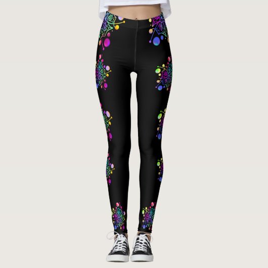 Mandala Leggings Leuke kleur Galaxy Bright Star (Voorkant)
