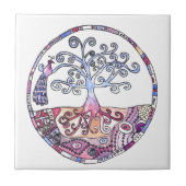 Mandala - Levensboom in het Paradijs Tegeltje (Voorkant)