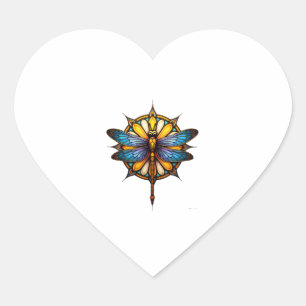 Mandala Libel Lichtgevende Heilige Geometrie Spiri Hart Sticker