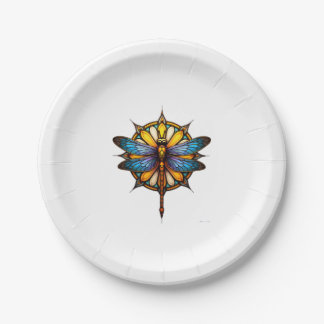 Mandala Libel Lumineuze Heilige Geometrie Spiritue Papieren Bordje