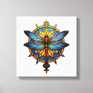 Mandala Libel Luminous Heilige Geometrie Spirituee Canvas Afdruk