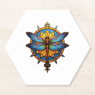 Mandala Libel Luminous Heilige Geometrie Spirituee Kartonnen Onderzetters