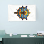 Mandala Libel Luminous Heilige Geometrie Spirituee Spandoek (Beurs)
