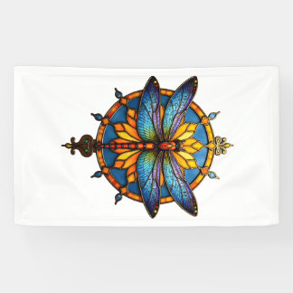 Mandala Libel Luminous Heilige Geometrie Spirituee Spandoek
