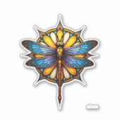 Mandala Libel Luminous Heilige Geometrie Spirituee Sticker (Voorkant)