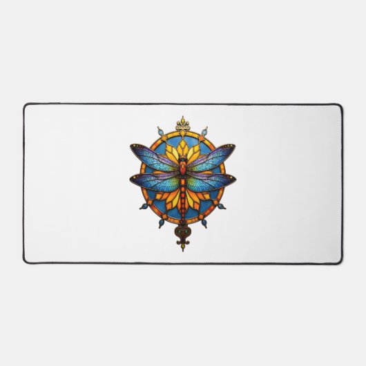 Mandala Libelle Lichtgevende Heilige Geometrie Spi Bureaumat (Voorkant)