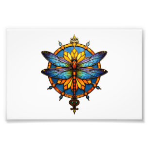 Mandala Libelle Lichtgevende Heilige Geometrie Spi Foto Afdruk