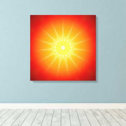 Mandala lichte geest canvas afdruk (Insitu (Houten vloer))