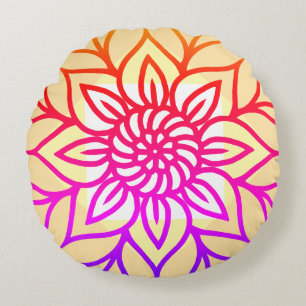 Mandala Light Rond Kussen