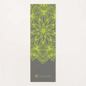 Mandala Lime Green Grey Personalized (1 zijde) Yogamat (Voorkant)