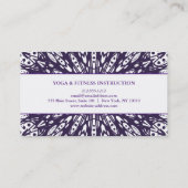 MANDALA LOGO Aangepaste YOGA INSTRUCTEUR Visitekaartje (Achterkant)