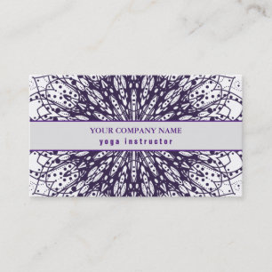 MANDALA LOGO Aangepaste YOGA INSTRUCTEUR Visitekaartje