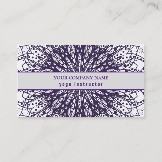 MANDALA LOGO Aangepaste YOGA INSTRUCTEUR Visitekaartje (Voorkant)