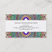 MANDALA LOGO Aangepaste YOGA INSTRUCTEUR Visitekaartje (Achterkant)