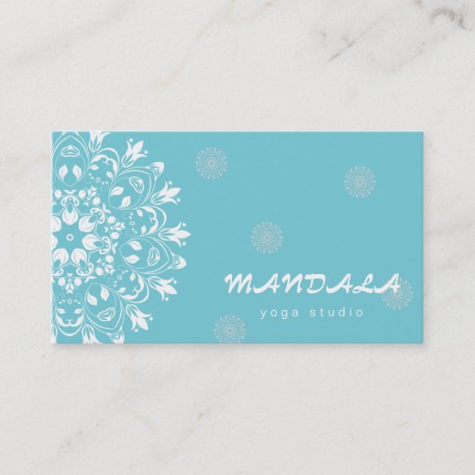 MANDALA LOGO Aangepaste YOGA INSTRUCTEUR Visitekaartje (Voorkant)