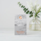 MANDALA LOGO Aangepaste YOGA INSTRUCTEUR Visitekaartje (Staand voorkant)