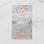 MANDALA LOGO Aangepaste YOGA INSTRUCTEUR Visitekaartje (Achterkant)