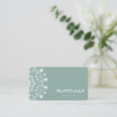 MANDALA LOGO Aangepaste YOGA INSTRUCTEUR Visitekaartje (Staand voorkant)