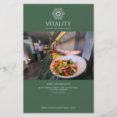 Mandala Logo Forest Green Elegant Professional Flyer (Voorkant)