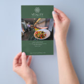 Mandala Logo Forest Green Elegant Professional Flyer (Hand)