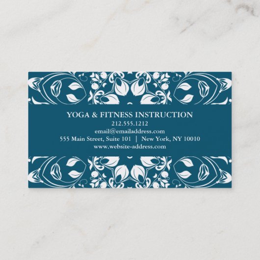 MANDALA LOGO GEPERSONALISEERD YOGA INSTRUCTOR BEDR VISITEKAARTJE (Achterkant)