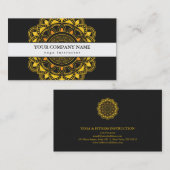 MANDALA LOGO GEPERSONALISEERD YOGA INSTRUCTOR BEDR VISITEKAARTJE (Voorkant / Achterkant)