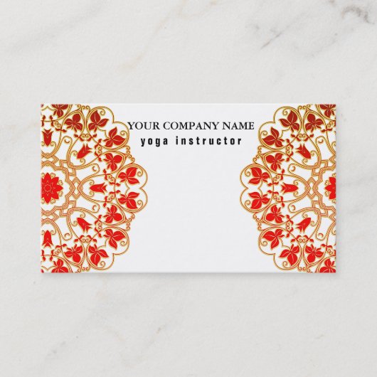 MANDALA LOGO GEPERSONALISEERD YOGA INSTRUCTOR BEDR VISITEKAARTJE (Voorkant)