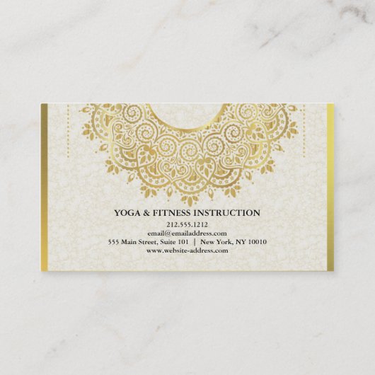 MANDALA LOGO GEPERSONALISEERD YOGA INSTRUCTOR BEDR VISITEKAARTJE (Achterkant)