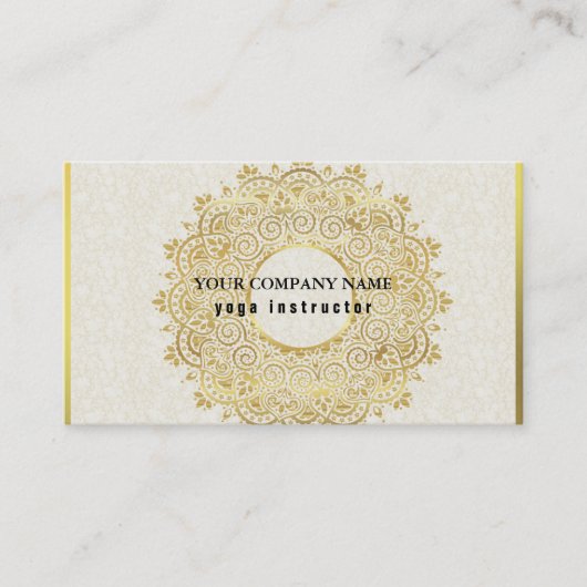 MANDALA LOGO GEPERSONALISEERD YOGA INSTRUCTOR BEDR VISITEKAARTJE (Voorkant)